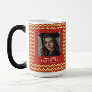 Beautiful Zigzag Print Graduate Coffee Color Morph Mug