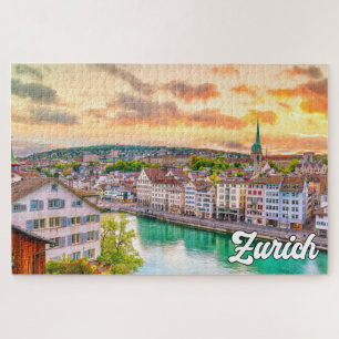 Beautiful Zurich, Switzerland Jigsaw Puzzle