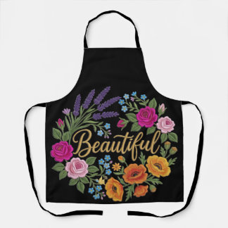 Beautifull flower bouquet apron