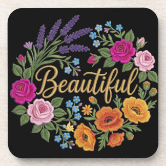 Beautifull flower bouquet beverage coaster