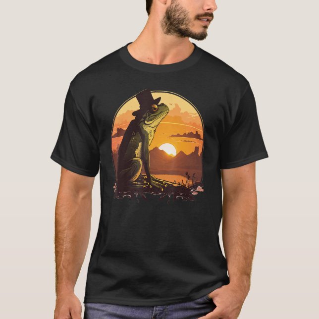 Beautifull Frog Sunset on vintage Frog T-Shirt (Front)
