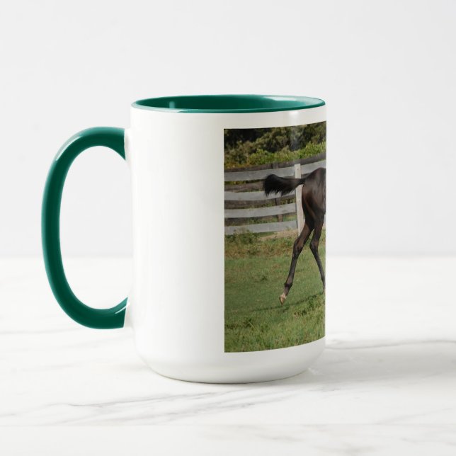 Beautifull Horse Prancing in a field Mug (Left)