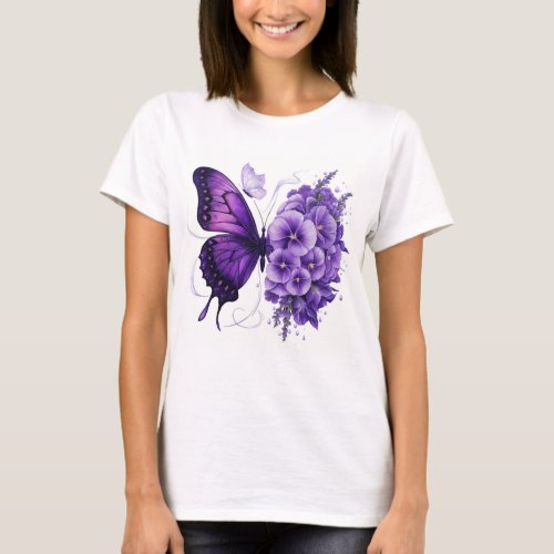 beautifull purple butterfly tshirt design