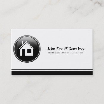 Beautifull Real Estate Broker Icon Business Card by johan555 at Zazzle