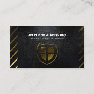 Beautifull Security Black Gold icon Business Card