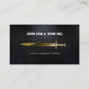 Beautifull Security Black Gold icon Business Card