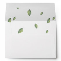 Beautifully botanical greenery wedding envelope