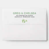 Beautifully botanical greenery wedding envelope (Back (Top Flap))