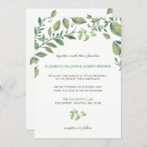 Beautifully botanical greenery wedding Invitations