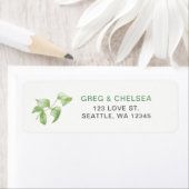 Beautifully botanical greenery wedding label (Insitu)