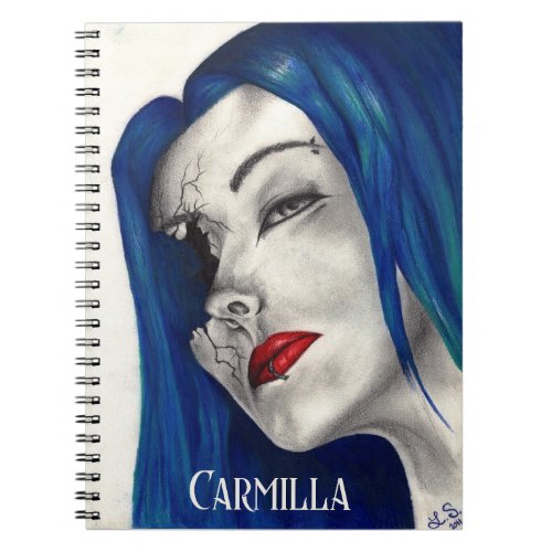 Beautifully Broken Fantasy Horror Goth Girl Art Notebook