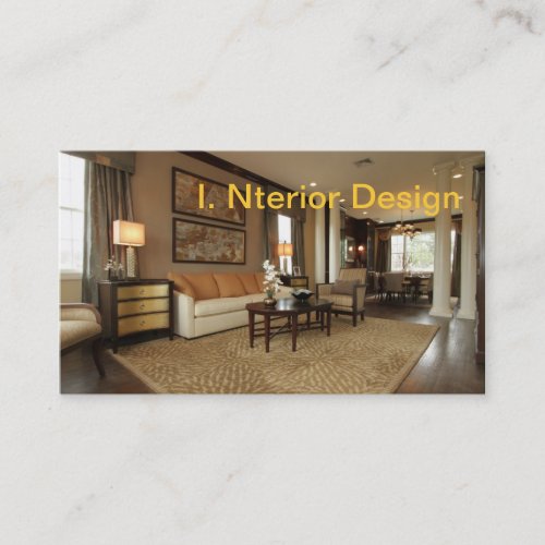 Beautifully decorated interior business card