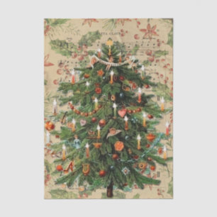 Beautifully Decorated Victorian Christmas Tree Tissue Paper