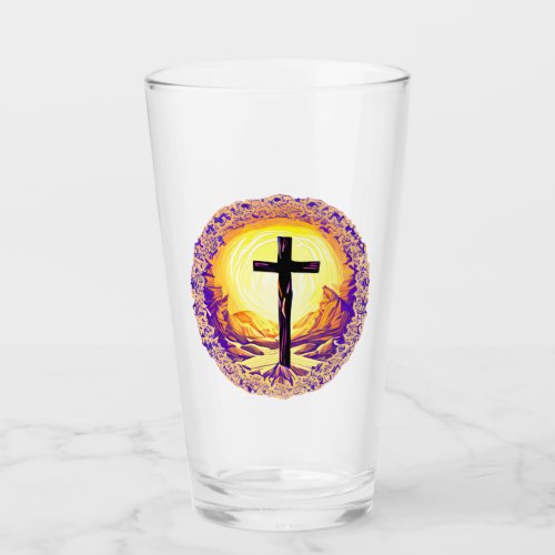 Beautifully Detailed Christian Cross Glass