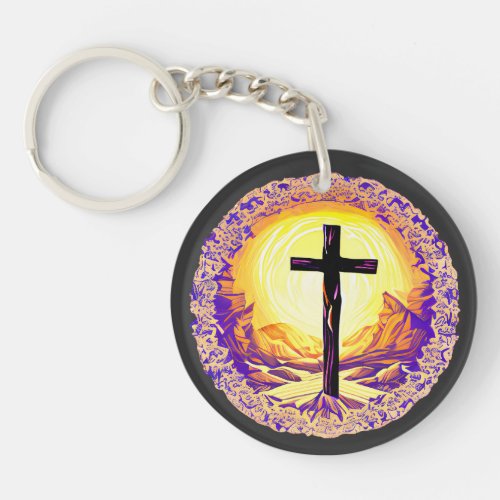 Beautifully Detailed Christian Cross Keychain