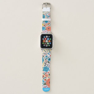 Beautifully Drawn Fun Spring  Flowers Apple Watch Band