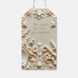 Beautifully elegant seashells and corals inspired gift tags