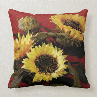 Beautifully hand painted sunflower cushion