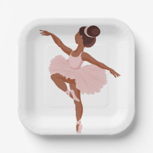 Beautifully illustrated "little Ballerinas" Paper Plates