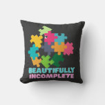 Beautifully Incomplete Colorful Puzzle Piece Throw Pillow
