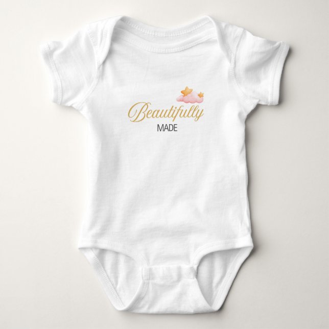 Beautifully Made Baby Girl Baby Bodysuit (Front)