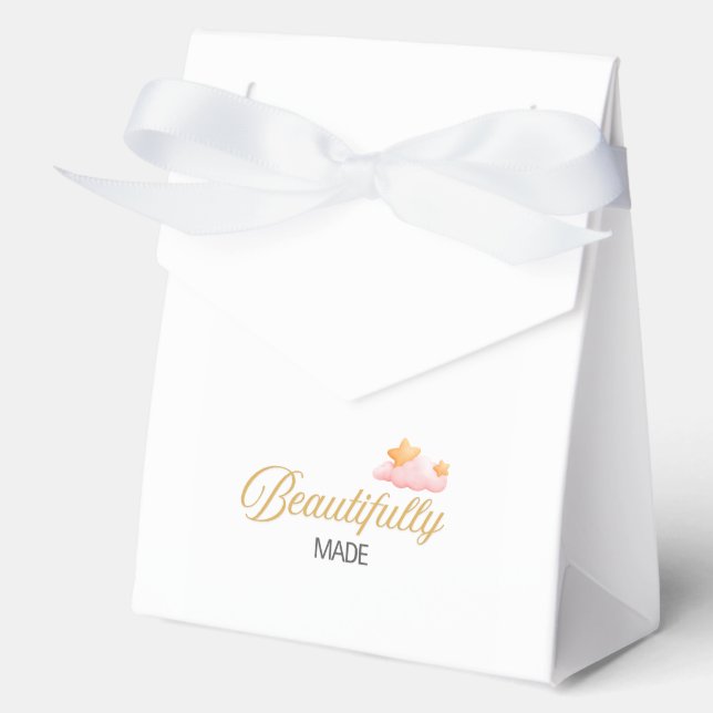 Beautifully Made (baby girl) Favor Box (Front)