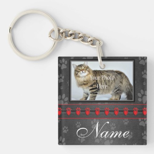 Beautifully Personalized Dog or Cat Memorial Keychain