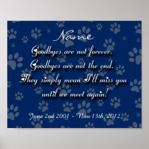 Beautifully Personalized Dog or Cat Memorial Poster