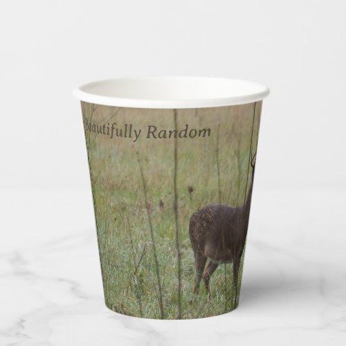 Beautifully Random whitetail deer BUCK paper cup