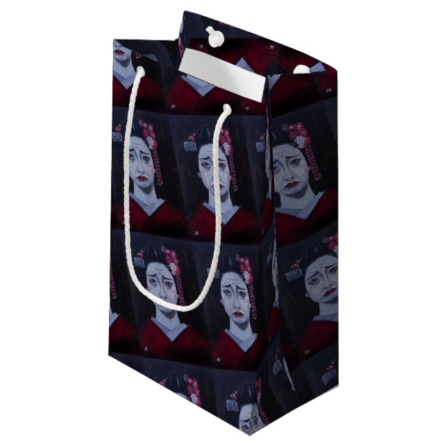 Beautifully Sad Painting by Alfred Fox Small Gift Bag (Front Angled)