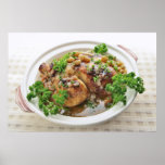 Beautifully served chicken soup poster