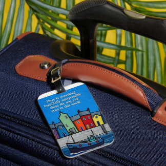 Beautifully Unrepeatable Inspirational Coastal Luggage Tag