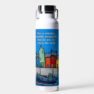 Beautifully Unrepeatable Inspirational Coastal Water Bottle