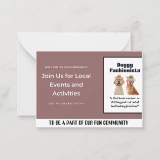 Beautify Fun Doggy  Note Card