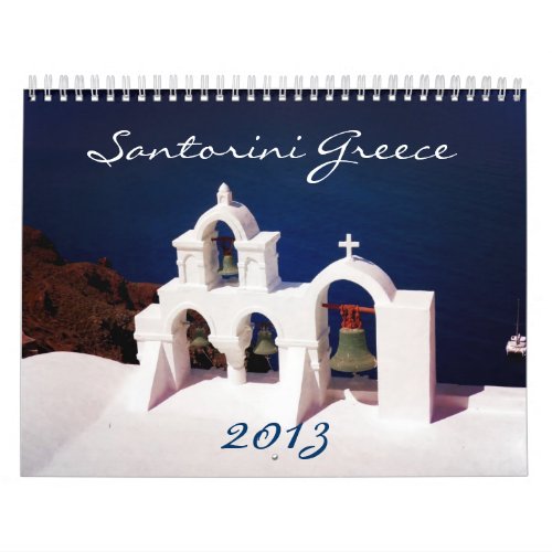 Beauttiful Santorini Greece Calendar