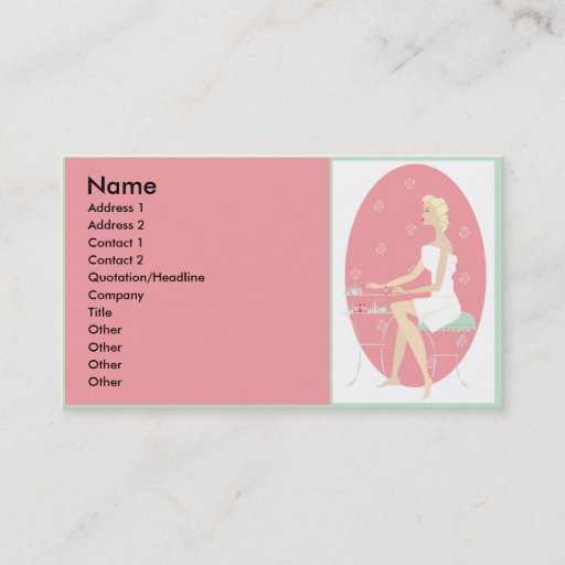 Customizable Beauty #5 Business Card