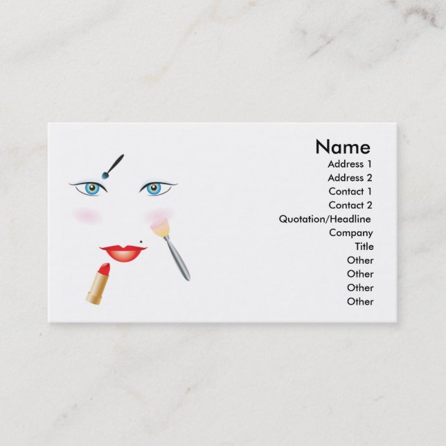 Beauty #6 Business Cards (Front)