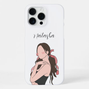 Beauty Aesthetic Girl Customizable iPhone 16 Pro Max Case