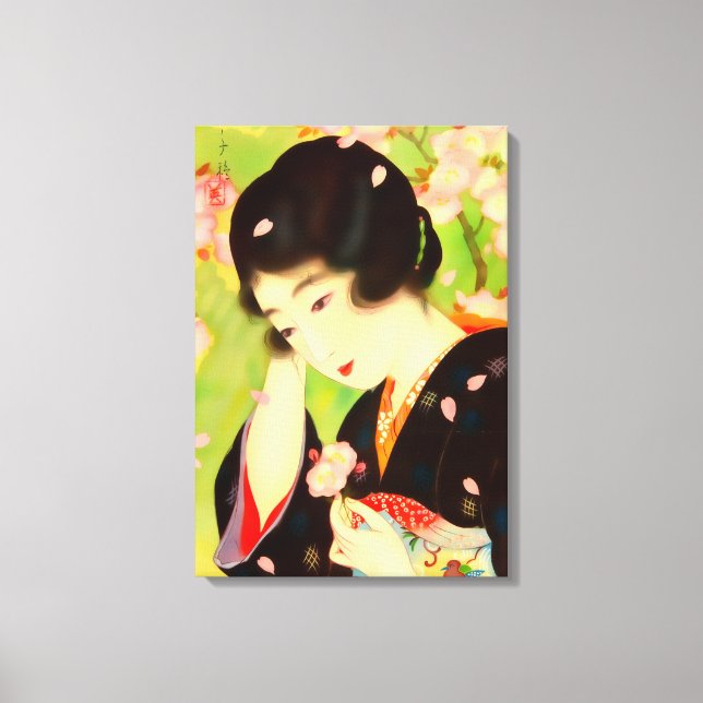 Beauty and Cherry Blossoms Chigusa Kitani  Canvas Print (Front)
