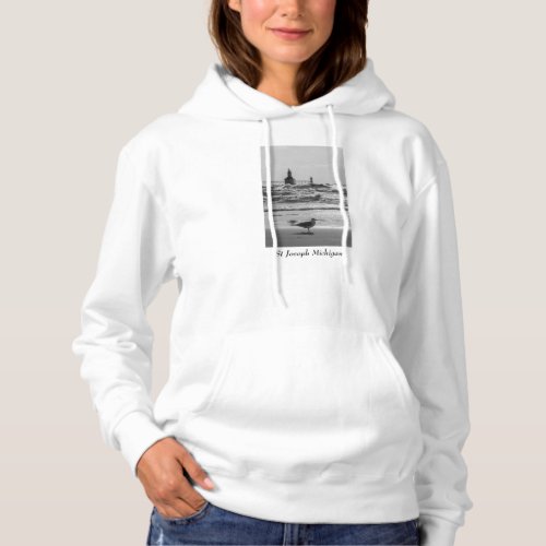 Beauty And Force Grayscale Hoodie