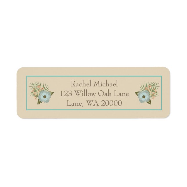 Beauty and Grace Beach floral Label (Front)