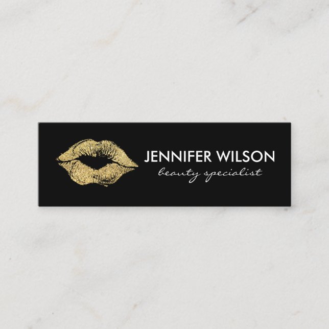 Beauty and Makeup Mini Business Card (Front)