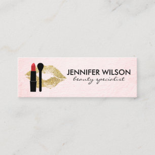 Beauty and Makeup Mini Business Card