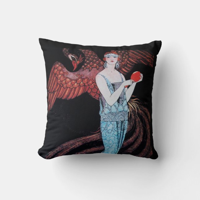 BEAUTY AND PHOENIX,FASHION DESIGNER MAKE UP ARTIST THROW PILLOW (Front)