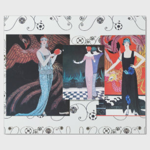 BEAUTY AND PHOENIX,FASHION DESIGNER MAKE UP ARTIST WRAPPING PAPER