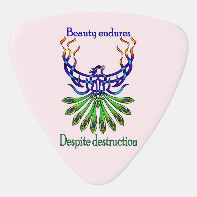 Beauty and Strength Guitar Pick (Front)