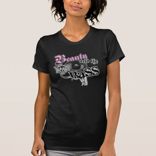 Beauty and the Bass girls EDM bass music logo T-Shirt