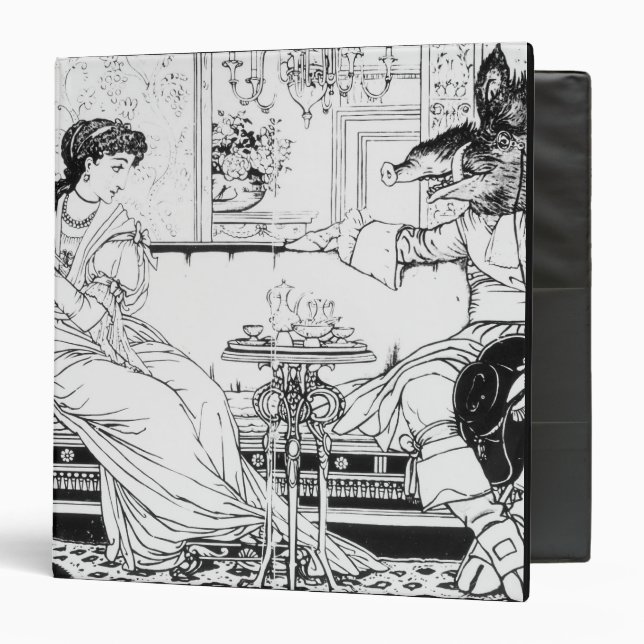 Beauty and the Beast, 1874 (litho) (b/w photo) Binder (Front/Inside)