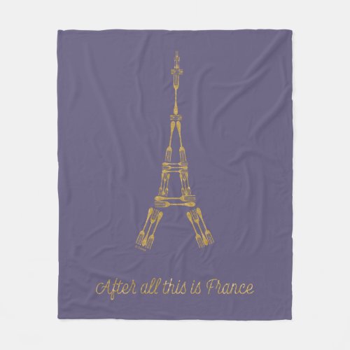 Beauty and the Beast  After All This Is France Fleece Blanket