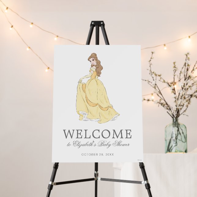 Beauty and the Beast Baby Shower Welcome Sign (In Situ (Stand))